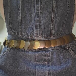 Vintage 80's Mixed Metal Conch Statement Belt
